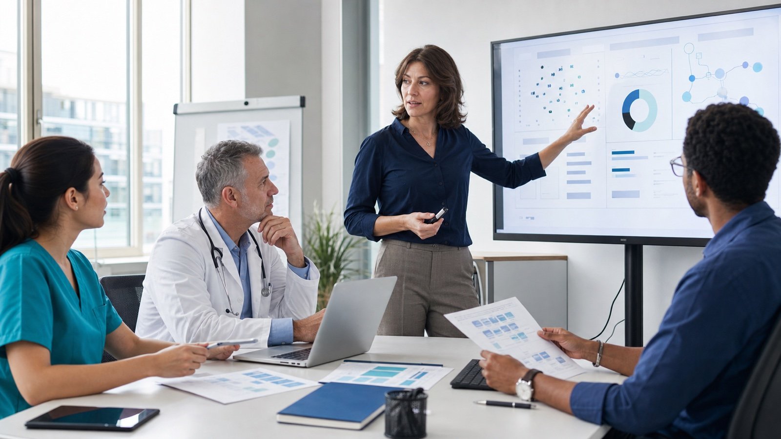 Team sanitario partecipa a una formazione pratica sull’intelligenza artificiale
