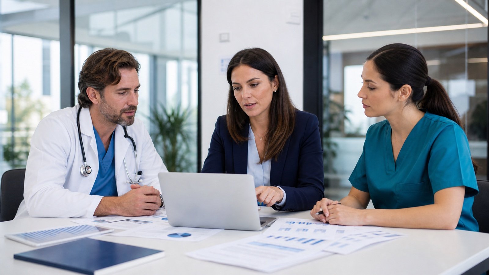 Responsabile HR e professionisti sanitari analizzano trasparenza retributiva e recruiting
